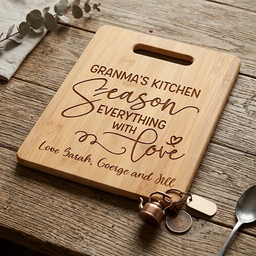 Season Everything With Love Personalized Cutting Board